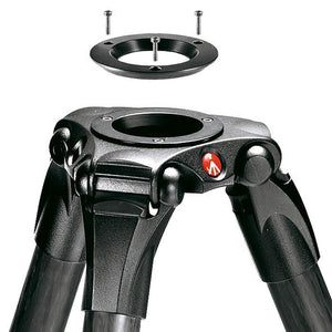 Manfrotto 536 Carbon Fiber Video Tripod with Manfrotto 100mm Half Ball